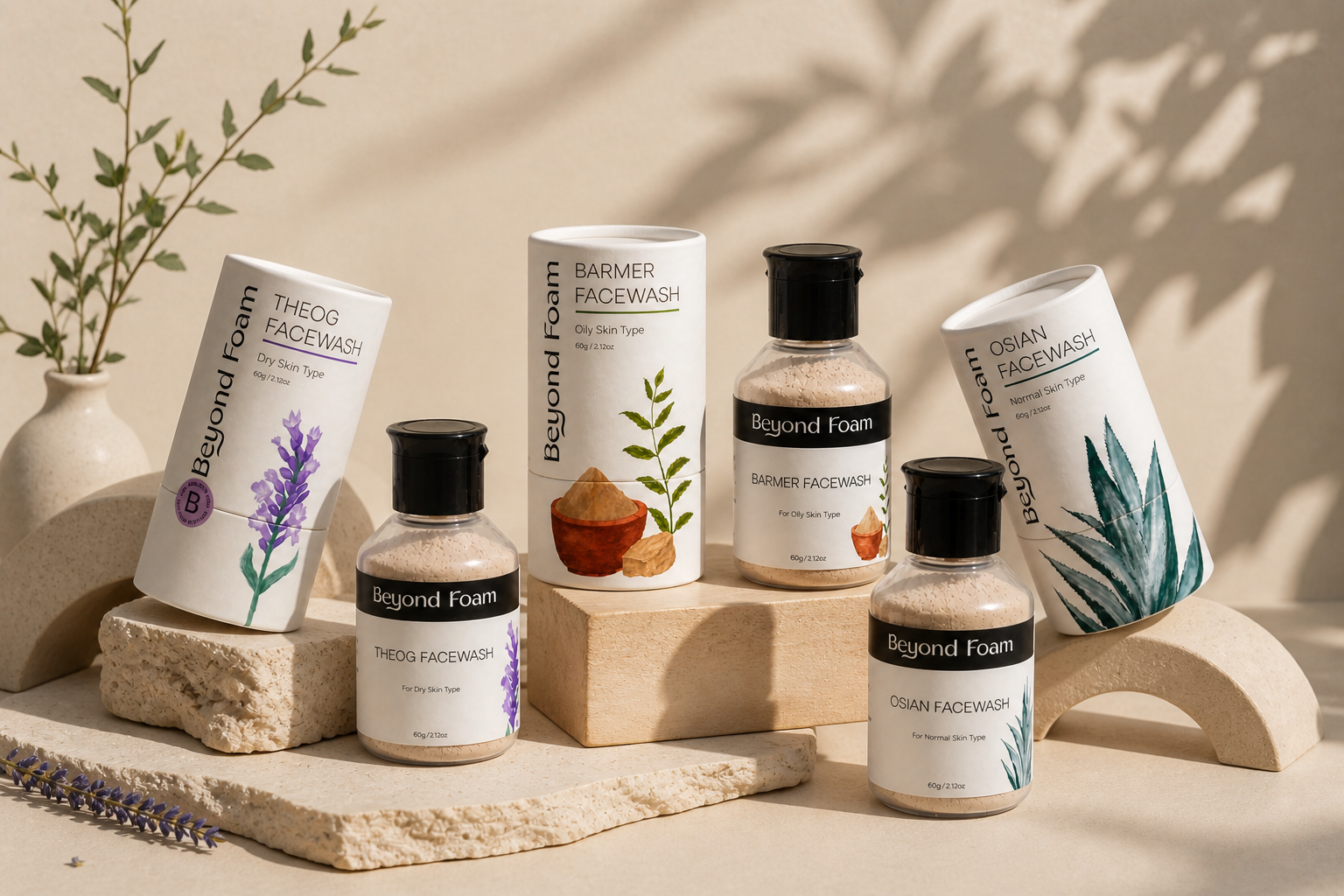 Beyond Foam facewash products