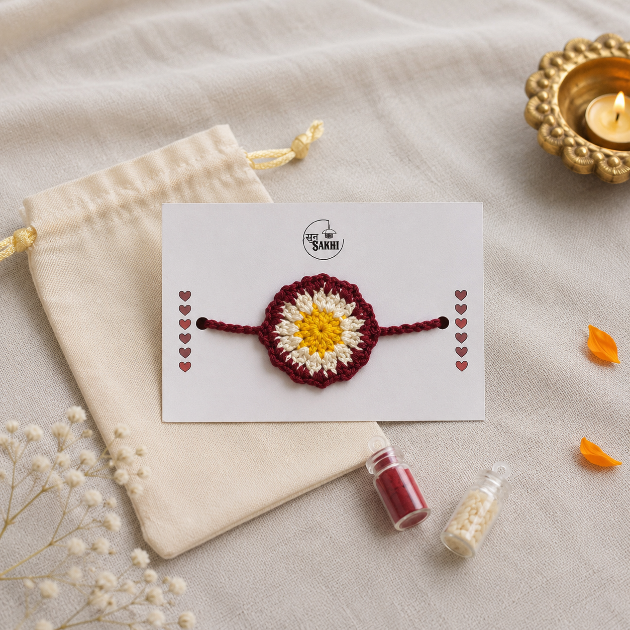 Handmade Crochet Rakhi | Beyond Foam × Sun Sakhi