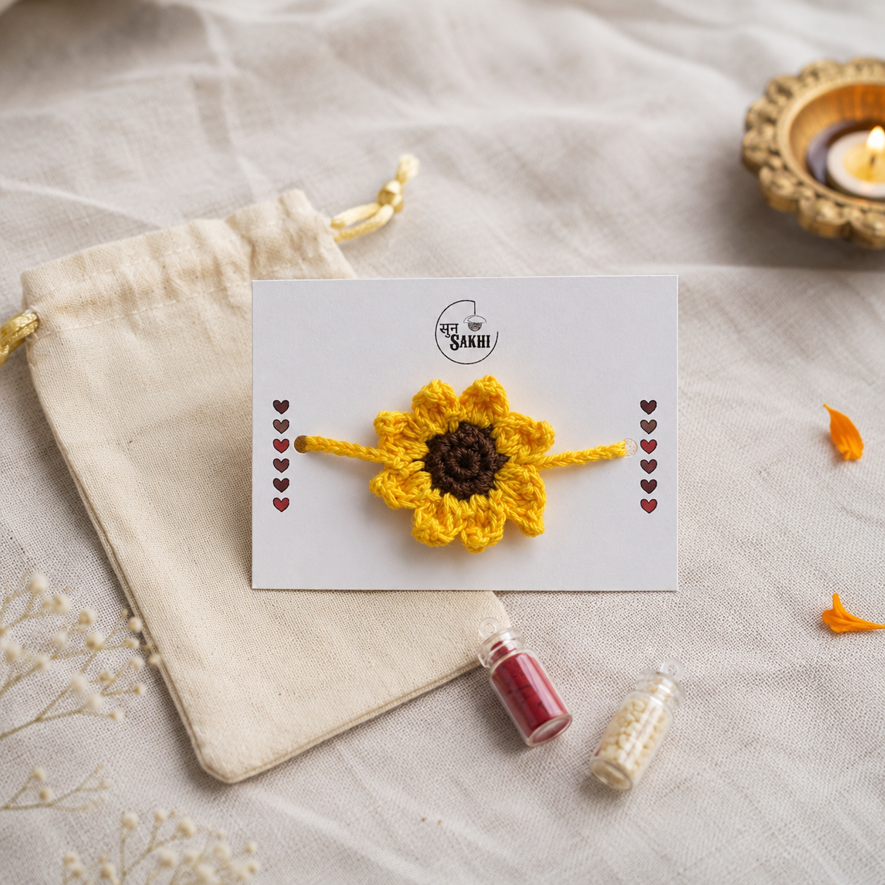 Handmade Crochet Rakhi | Beyond Foam × Sun Sakhi